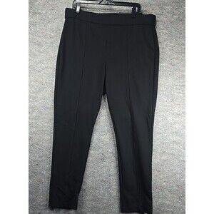 Anne Klein Black Skinny Leg Pull-On Trousers Womens Size XXL